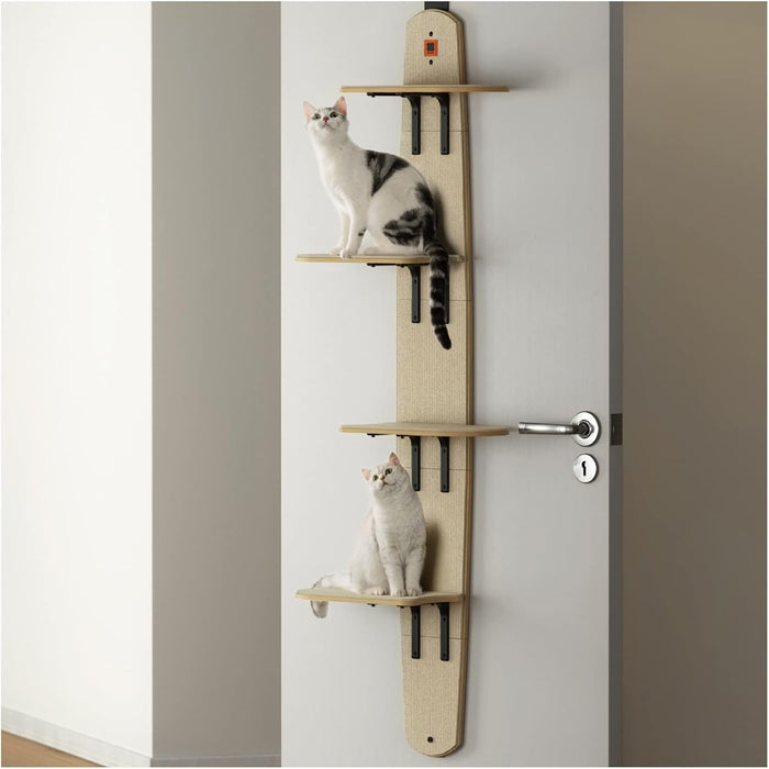 Kattklätterträd för dörr – 4 nivåer