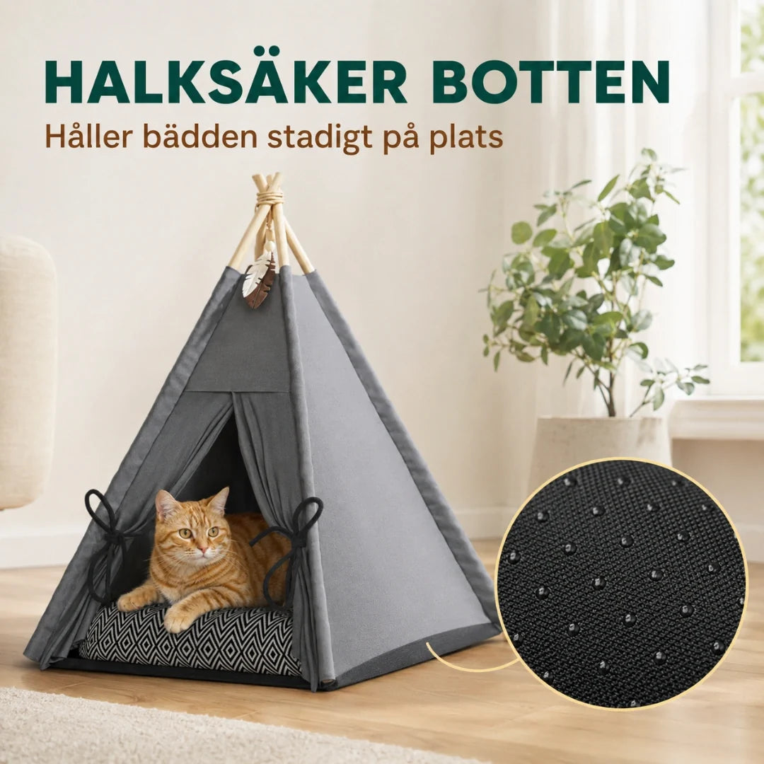 Tipitält med dyna för hund & katt