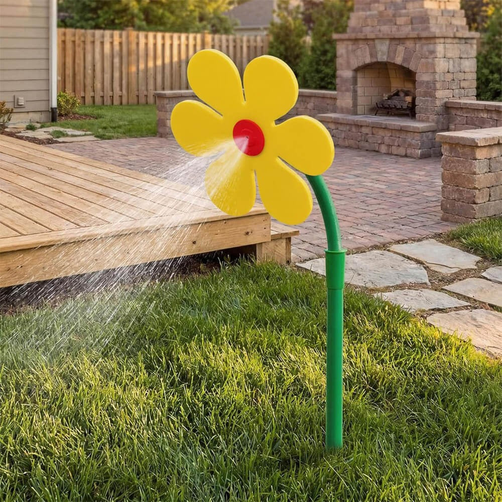 Dansande Blomsprinkler för Hund – 360° Vattenlek 🌸💦