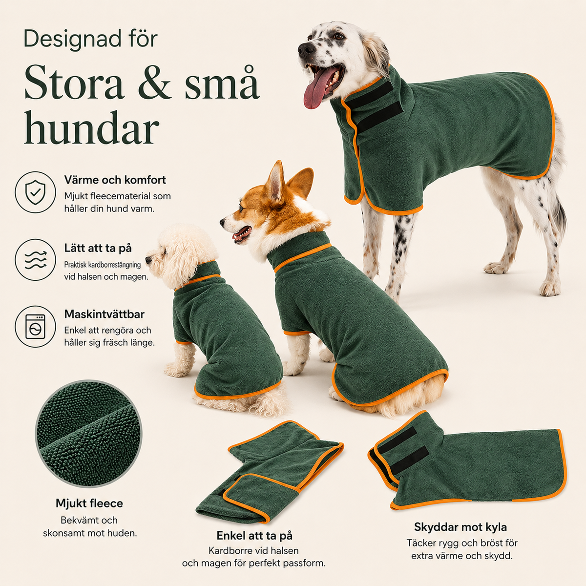 Snabbtorkande hundbadrock