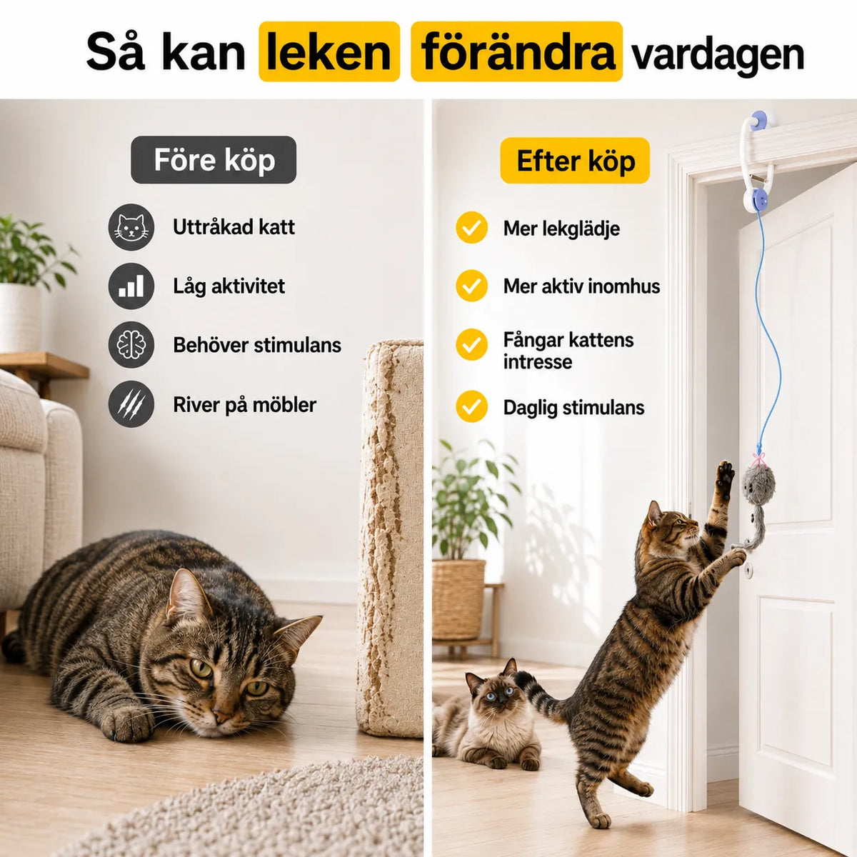 Hängande kattleksak med klämfäste – produktbild 7