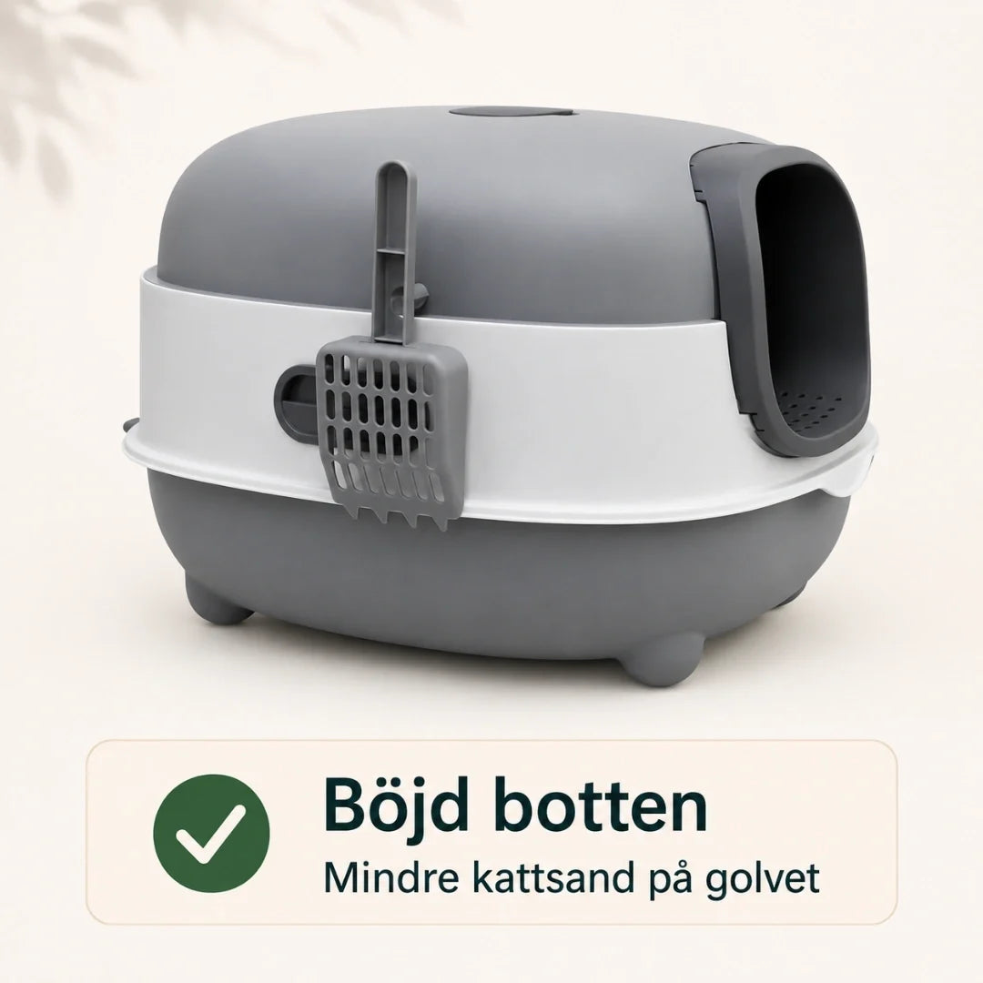 Stor kattlåda med tak