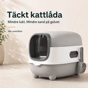 Stor kattlåda med tak