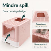 Hopfällbar kattlåda med tak