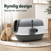 Stor kattlåda med tak