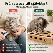 Kattpussel i trä med klofil – produktbild 5