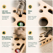 Kattpussel i trä med klofil – produktbild 7