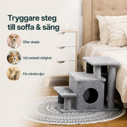 Kattrappa 3-i-1 med grotta och klösstolpar – produktbild 4