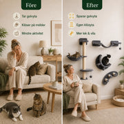 Klättervägg för katt med hängmatta – produktbild 5