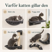 Klättervägg för katt med hängmatta – produktbild 7