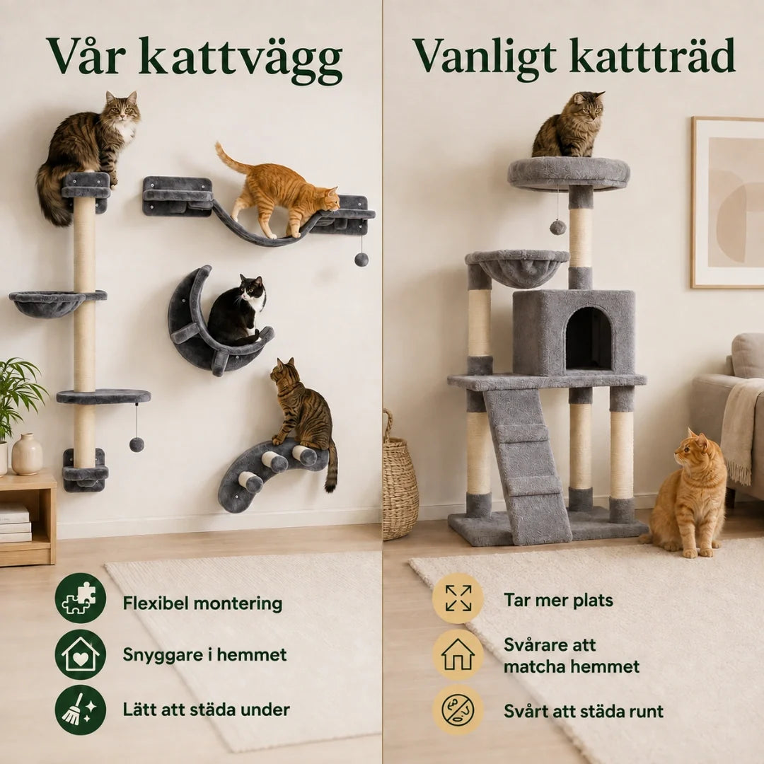 Klättervägg för katt med hängmatta – produktbild 4