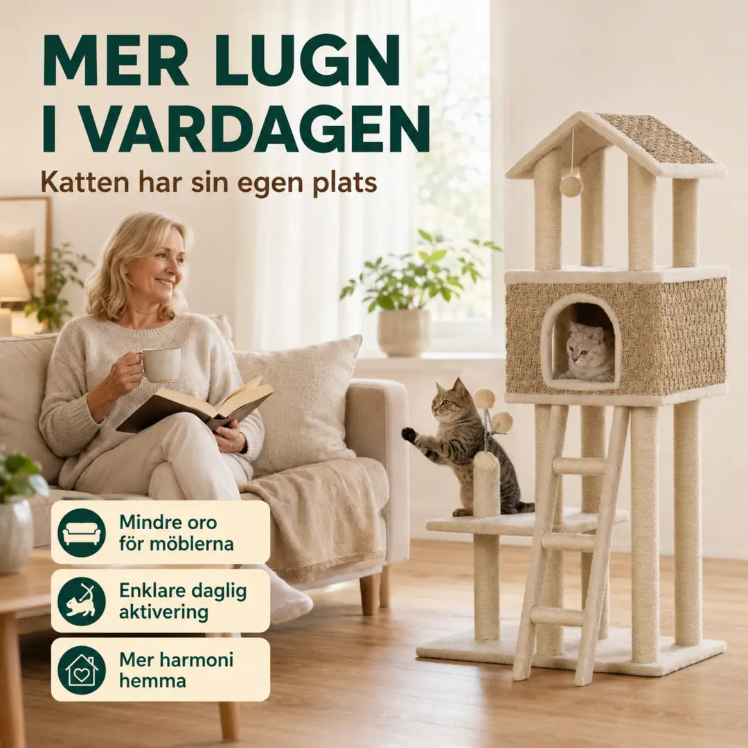 Klösträd i sjögräs med katthus – produktbild 2