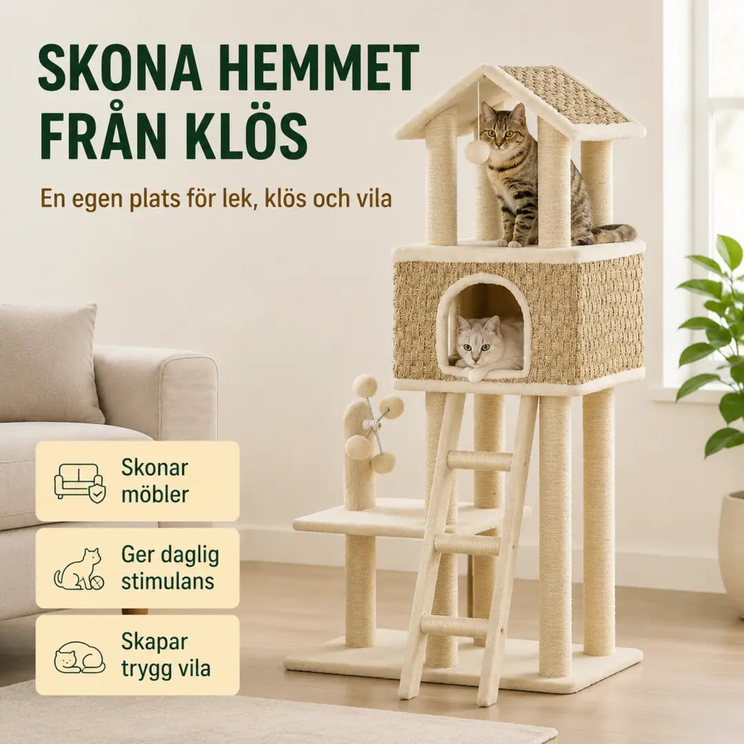 Klösträd i sjögräs med katthus – produktbild 9