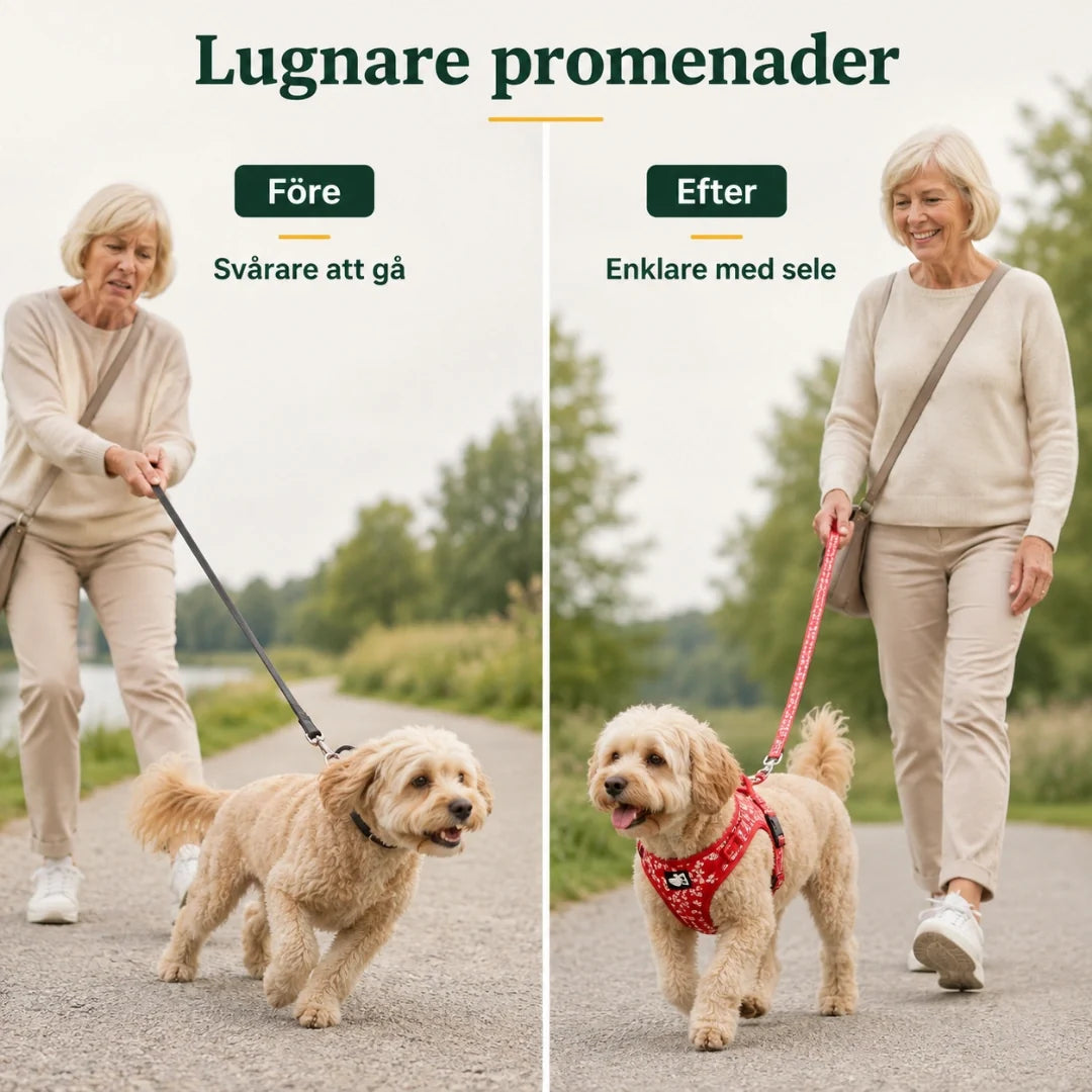 Blommig justerbar hundsele