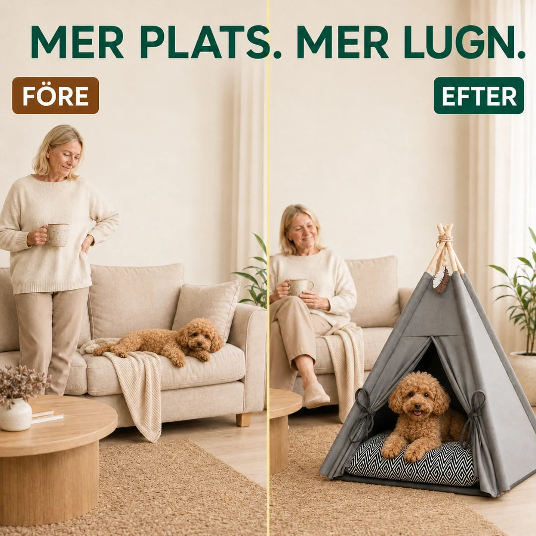 Tipitält med dyna för hund & katt