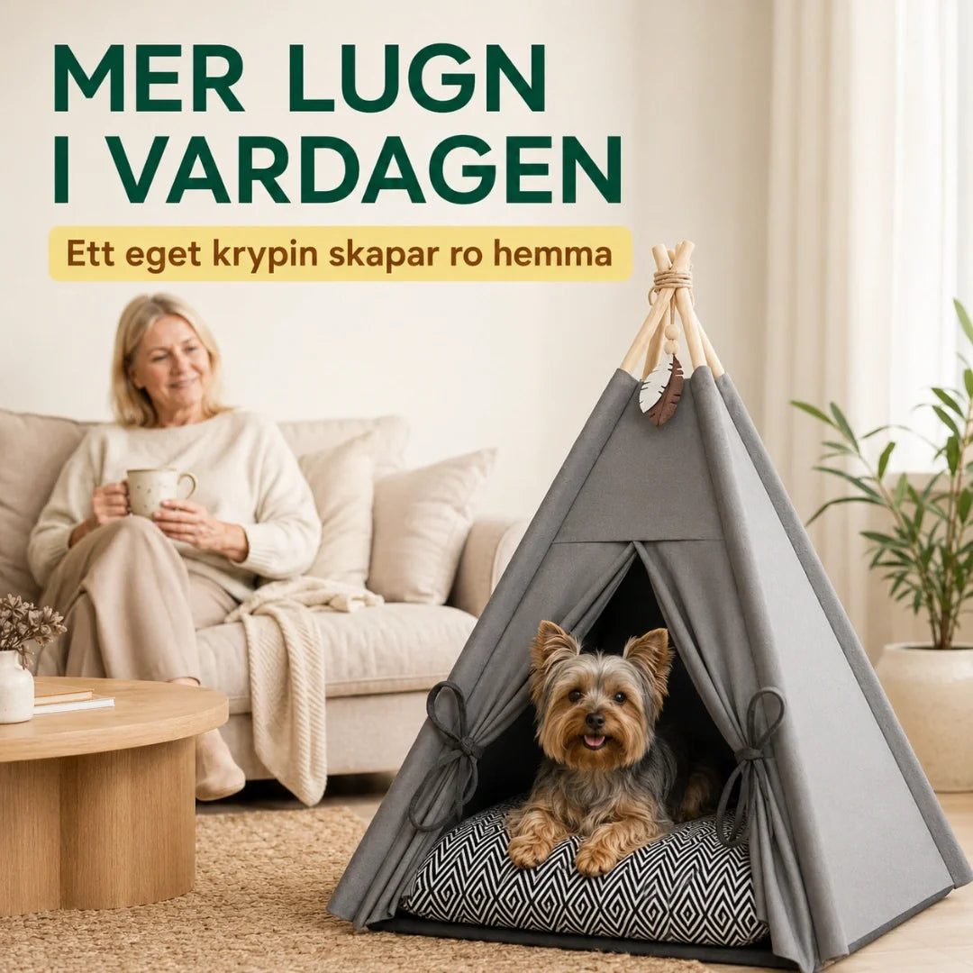 Tipitält med dyna för hund & katt