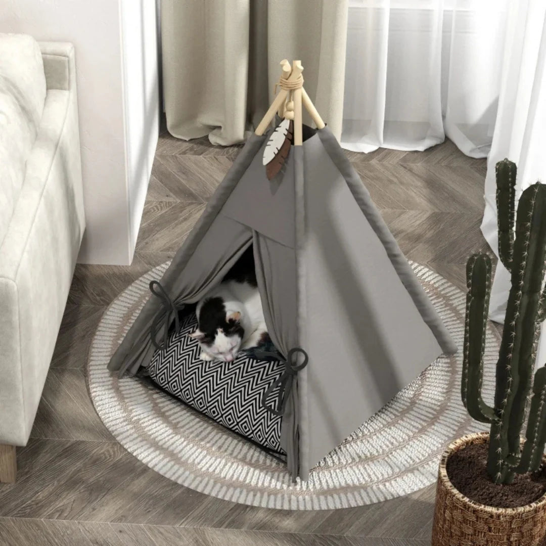 Tipitält med dyna för hund & katt