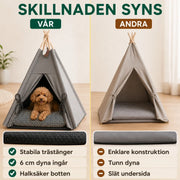 Tipitält med dyna för hund & katt