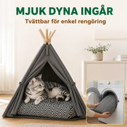 Tipitält med dyna för hund & katt
